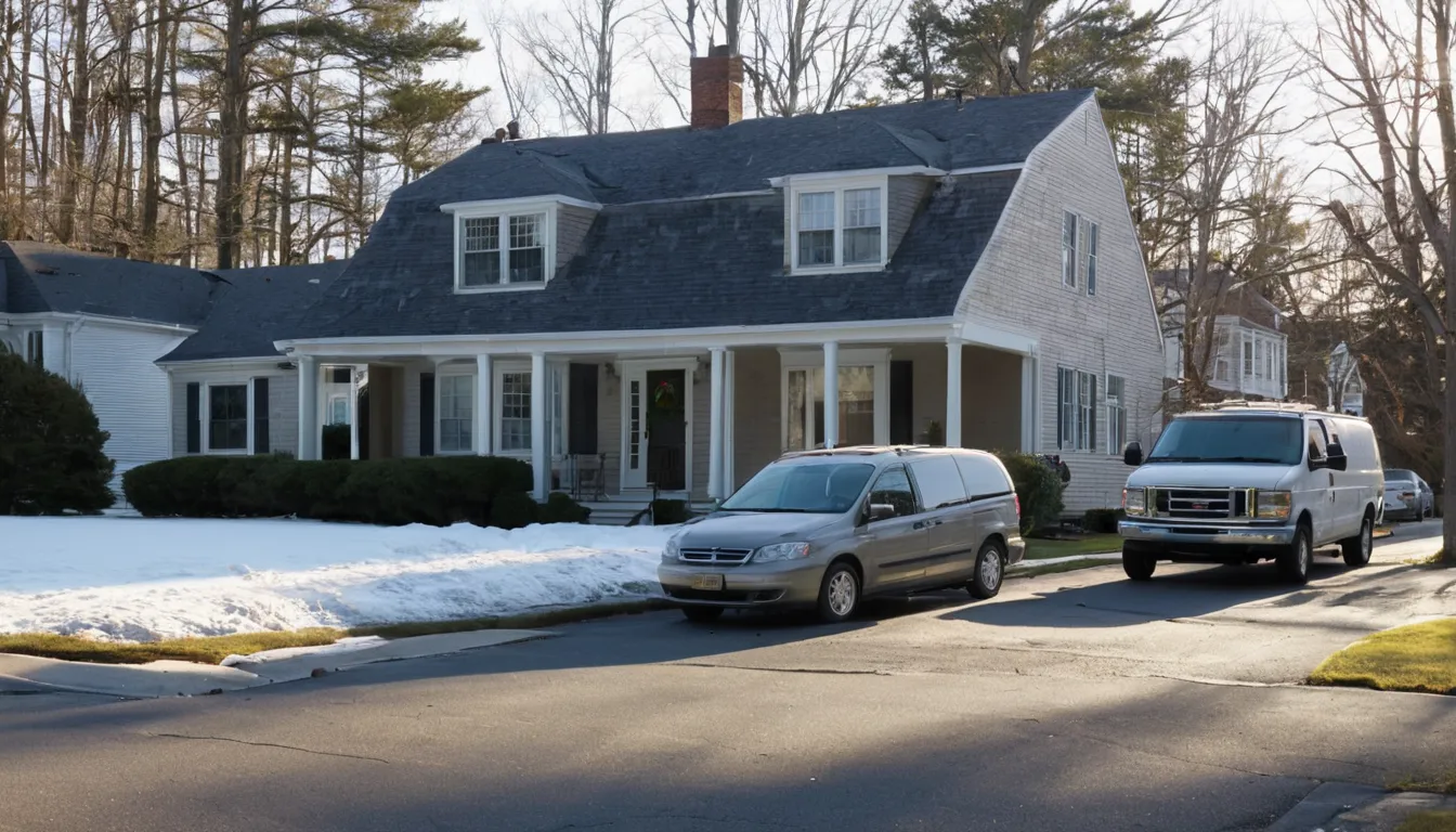 Older neighborhood homes in the Canonsburg area on a quiet winter street